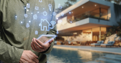 Futuristic Interface Smart Home Automation Assistant Virtual Screen